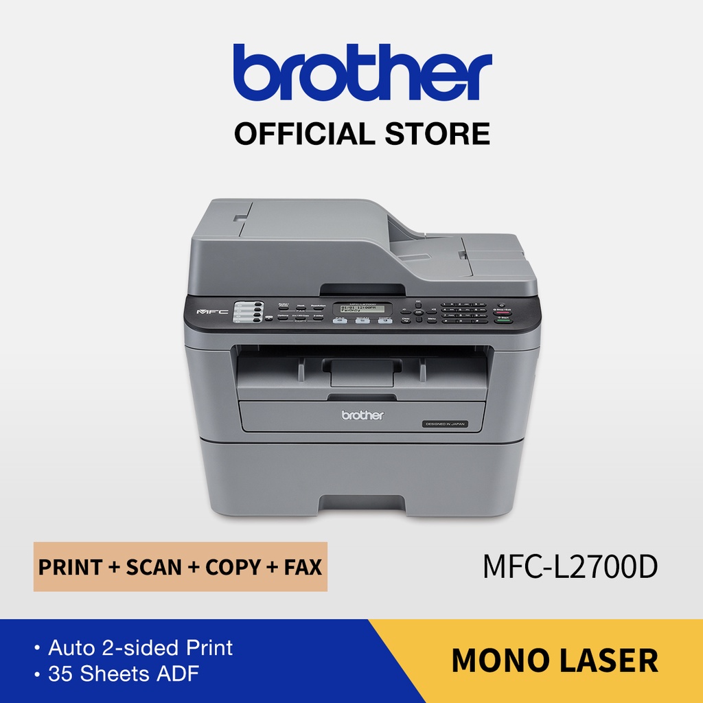 Brother MFC-L2700D A4 5 in 1 All in One Mono Laser Printer Auto 2-Sided ...