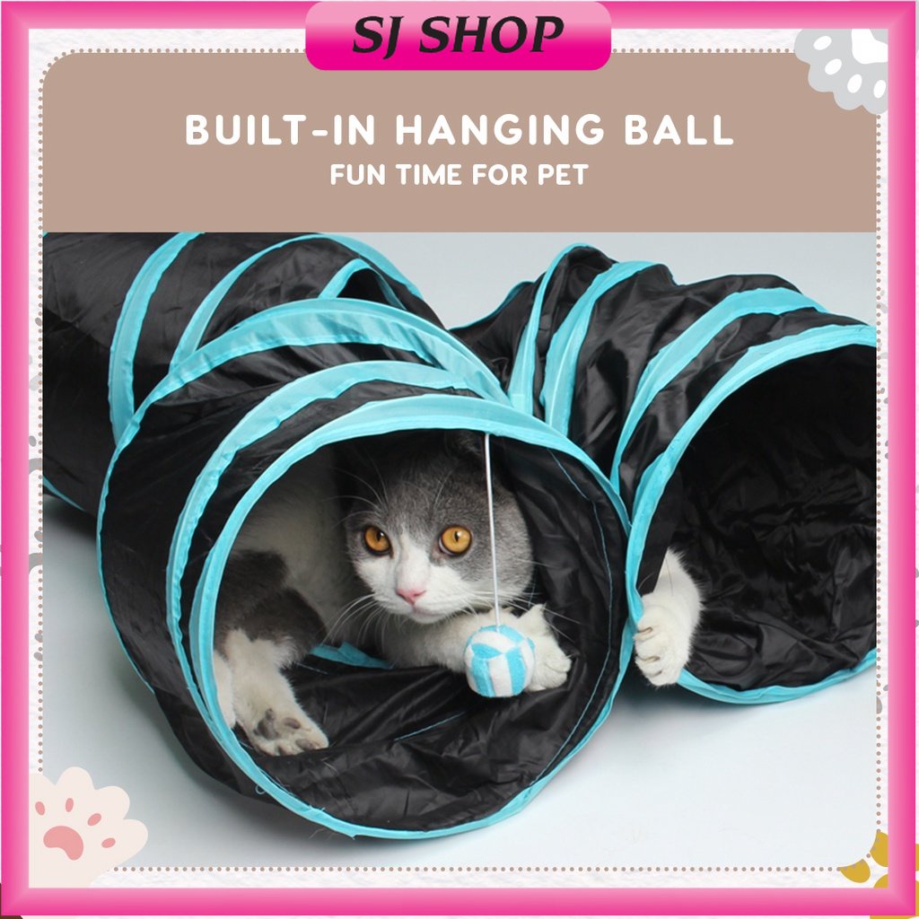 Pet Collapsible Tunnel Crinkly Sounds Agility Train Tunnels Toy Tubes