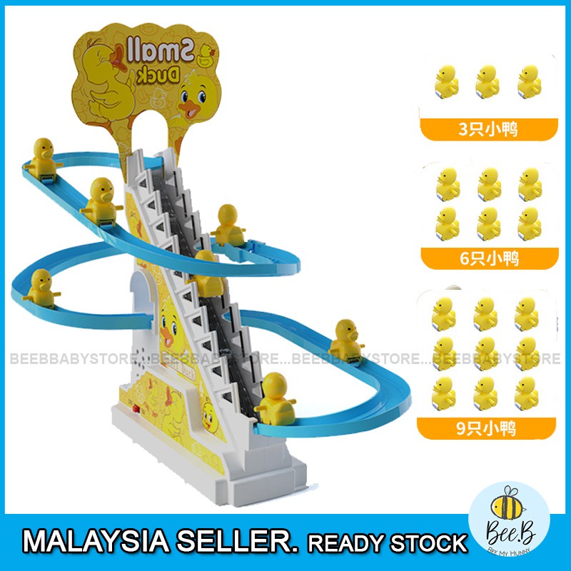 Duck Slide Toy Set Children's Electronic Duckling Climbing Stairs