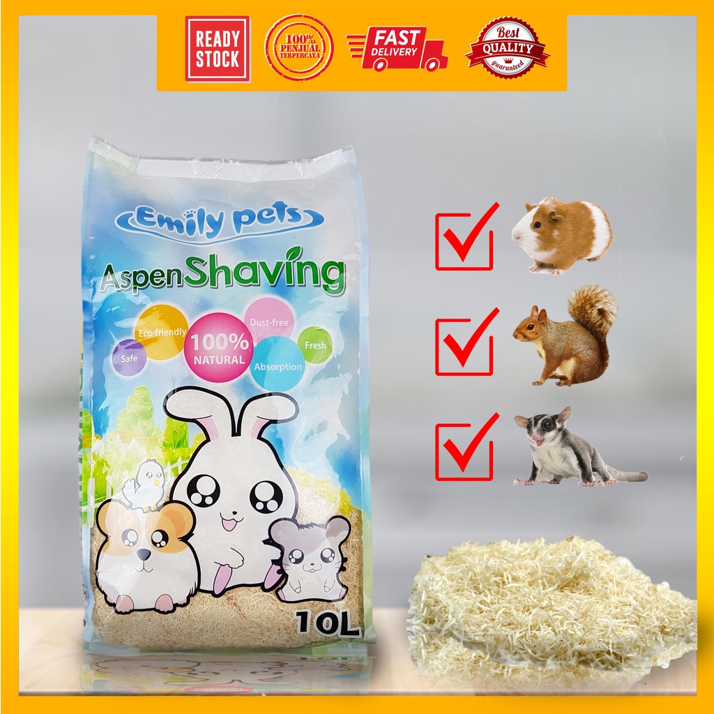 *10L* Emily Pets Aspen Wood Shaving Hamster / Habuk Kayu Hamster