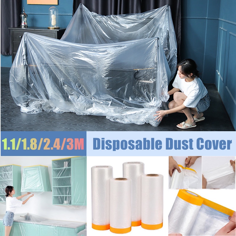 20M Masking Film Plastic Dust Cover Disposable Plastic Furniture ...