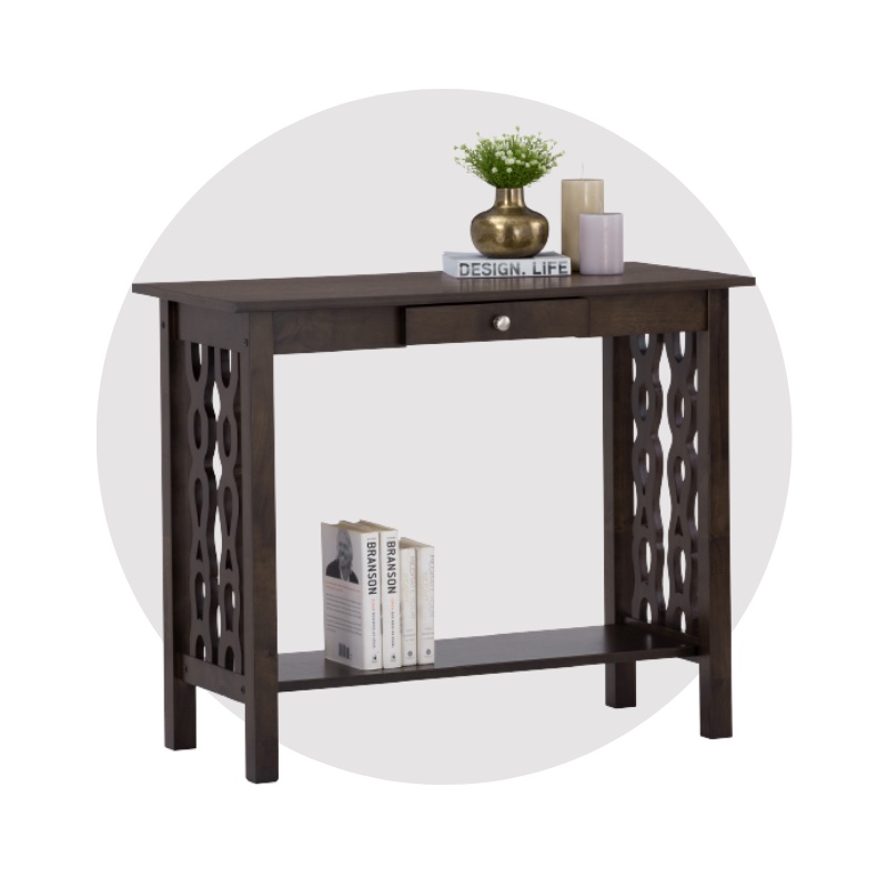 Alora Furniture - ELI Console Table With Drawer / Kayu Meja Tepi / Meja ...