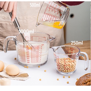 Silicone Cup - Visual Semi-permeable Transparent Silicone Measuring Cup 2  Sizes (Size : 500ml)