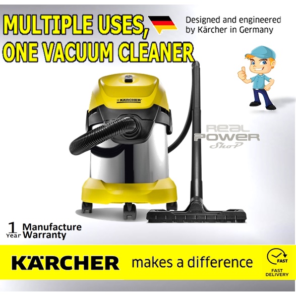Karcher WD3 Premium Wet & Dry Vacuum Cleaner [ Ready Stock / Full Set