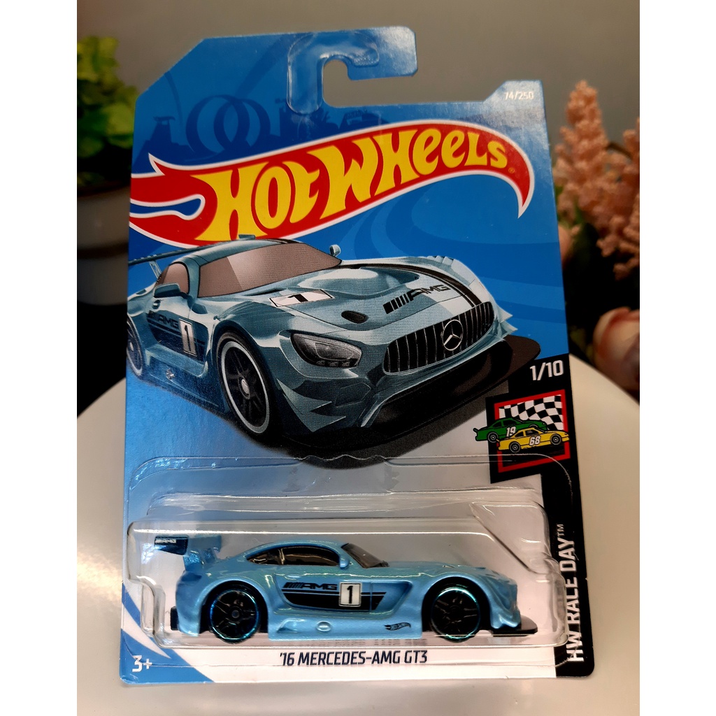 Hot Wheels 16 Mercedes Amg Gt3 2019 Light Blue Shopee Malaysia 3940