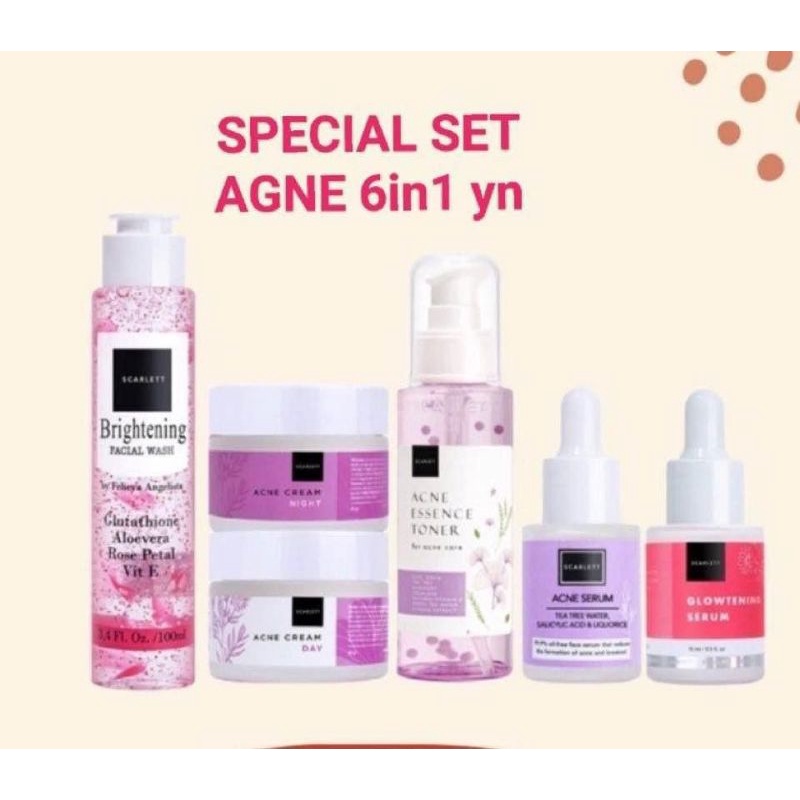 Scarlett Whitening Skincare Series Acne#Ready Stock 💯% Original + Free ...