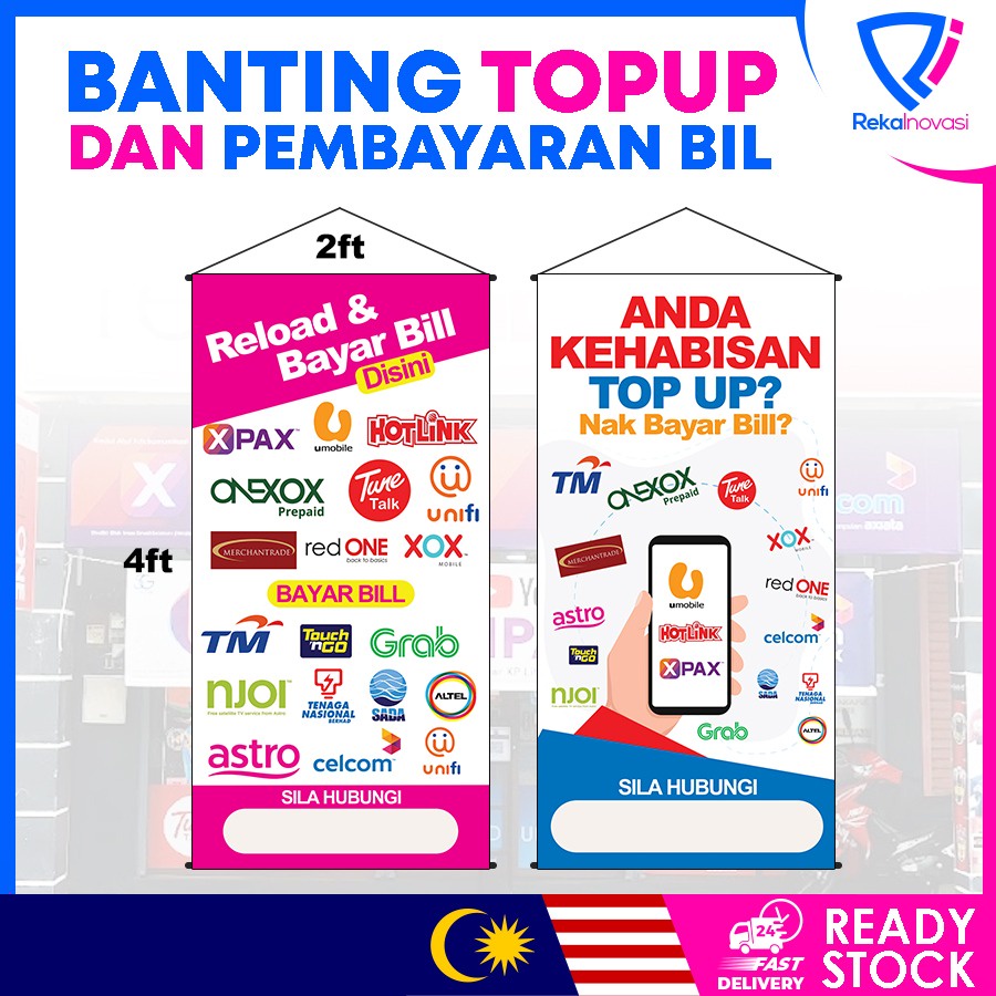 Banting / Streamer Topup Dan Pembayaran Bil Ready Stock | Shopee Malaysia