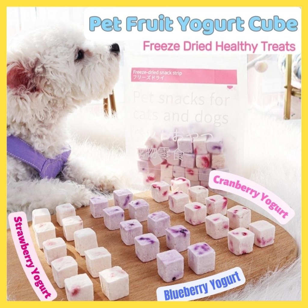 Pet treats freeze dried yogurt cube dog snack cat treats healthy fruit ...