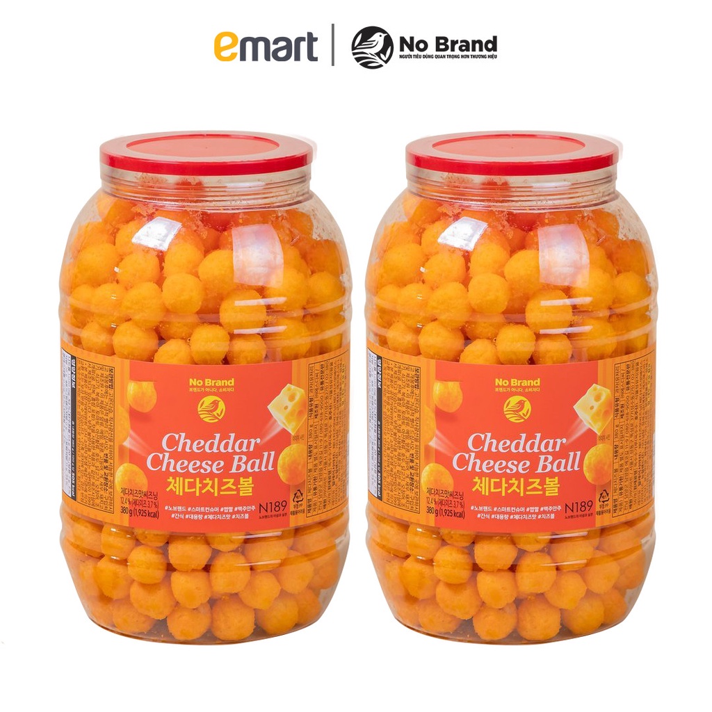 [Combo Of 2] Jumbo Cheddar Cheese Ball Snack No Brand 370g - Emart VN ...