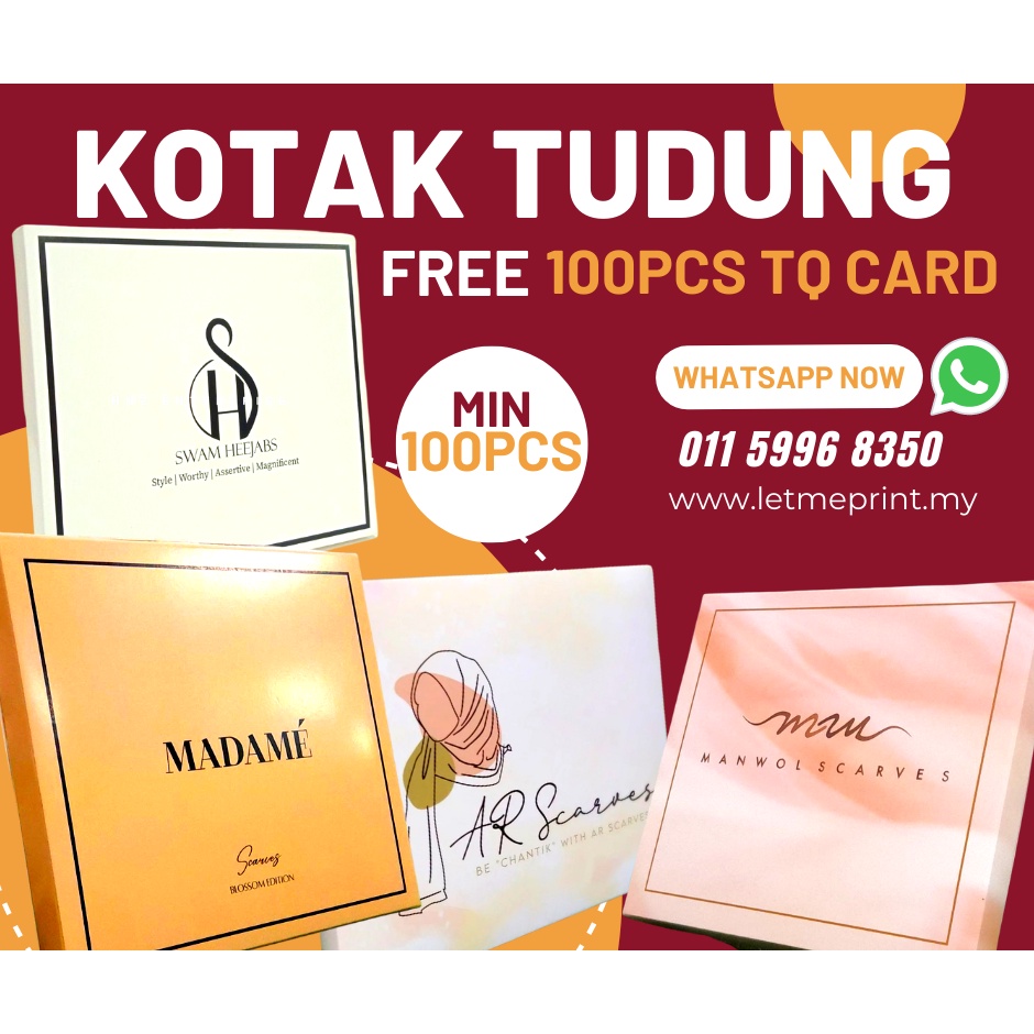 CUSTOM KOTAK TUDUNG ENVELOPE PRINTED Scarf BOX Hijab BOX Scarf Box ...