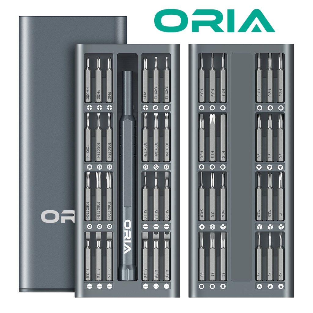 ORIA 126-in-1 Precision Screwdriver Set – Magnetic Driver Kit With 112 Bits For Phones, Laptops, Electronics (Blue/Black)