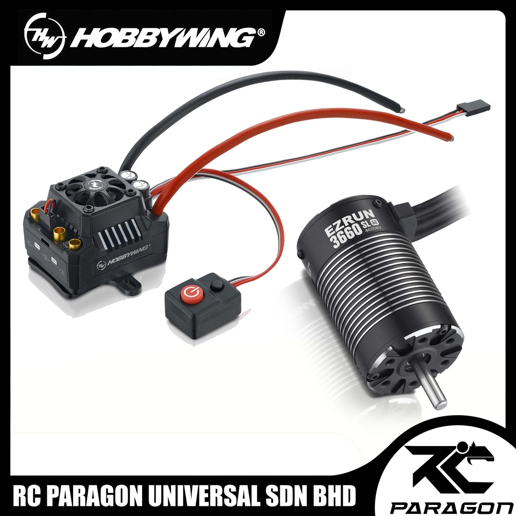 Hobbywing EZRUN MAX10 G2 140A Combo Con Motore 3665SD 4000KV - Sensore Impermeabile Per RC