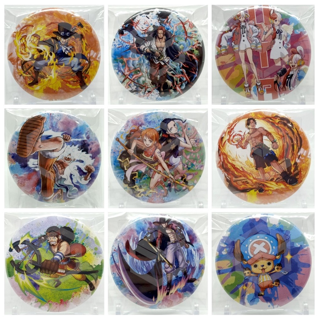 ONE PIECE 58MM BUTTON BADGE PART 3 SABO/SHANKS/UTA/GEAR 5 LUFFY/ROBIN ...