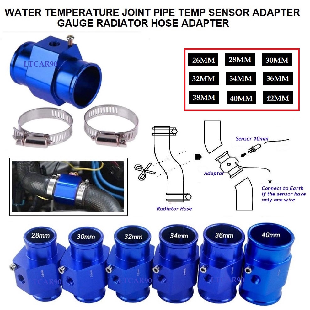 HKS Water Temperature Joint Pipe Temp Sensor Adapter Gauge Radiator