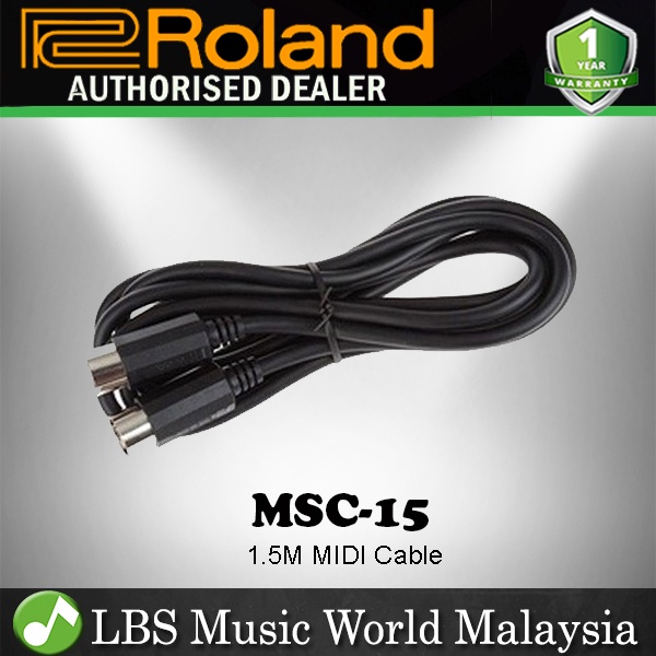 Roland MSC-15 1.5 Meter MIDI Cable In Out for Instrument (MSC15 MSC 15 ...