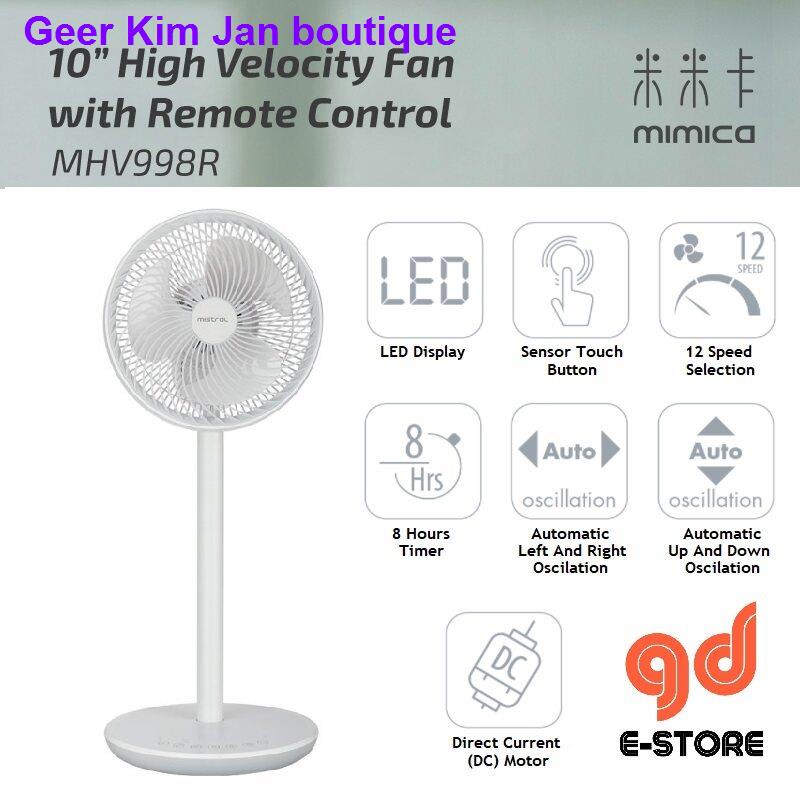 Mistral MHV998R Mimica 10" High Velocity Stand Fan With Remote Control Shopee Malaysia