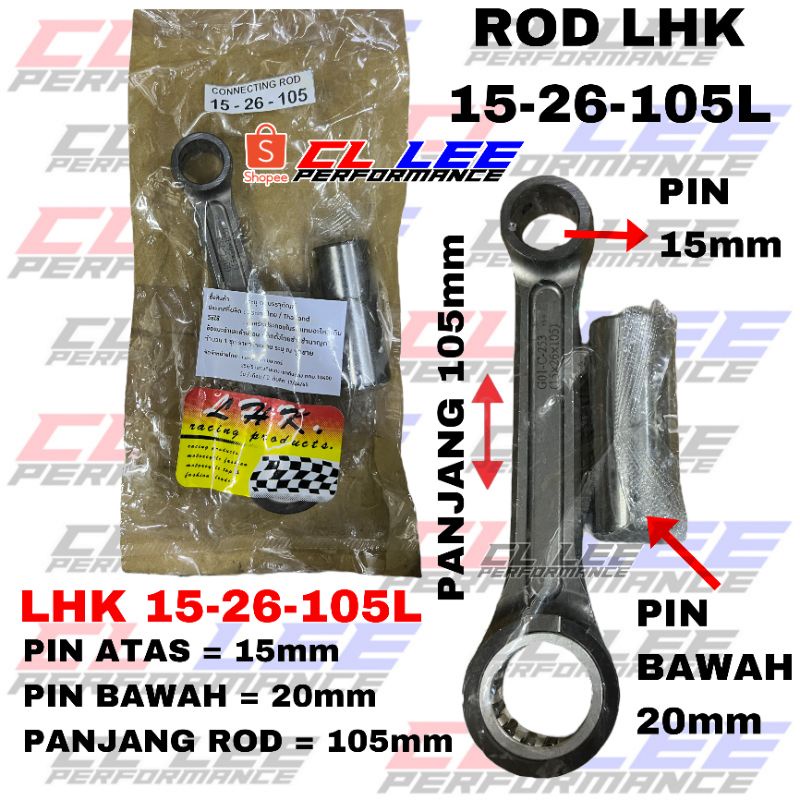 CONNECTING ROD LHK PANJANG 100MM 105MM 107MM 120MM 126.5MM CON ROD LHK