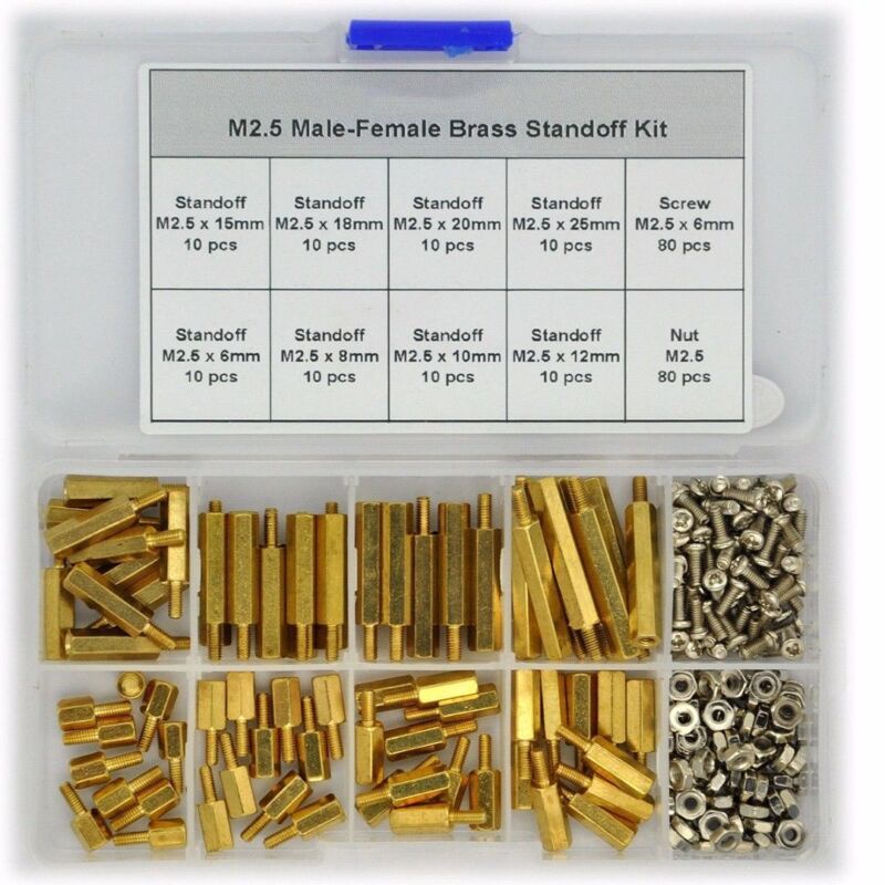 240pcs M2.5 Hex Male-Female Standoff/Screw/Nut Kit for Raspberry-Pi ...