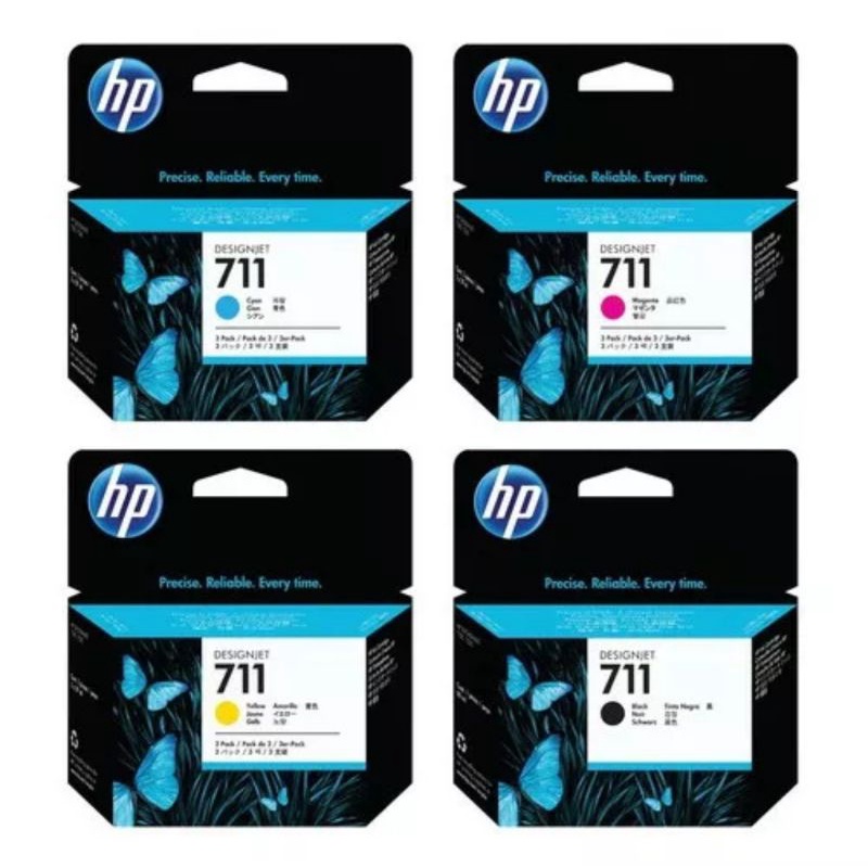 HP 711 29-ml Magenta DesignJet Ink Cartridge, CZ131A 3 Pack! 886112841140