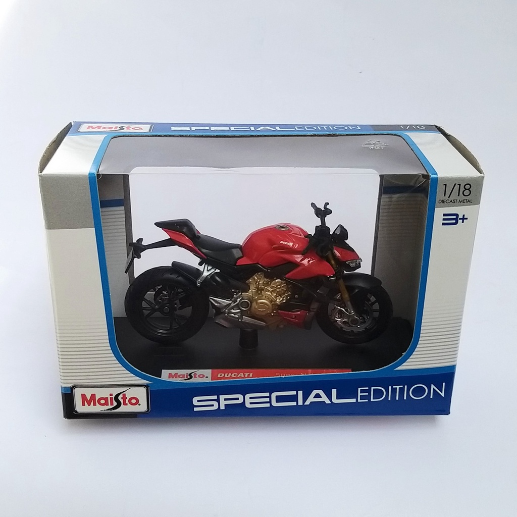 Maisto Ducati Streetfighter Super Naked V S Scale Red Muscle Bike Special Edition Display