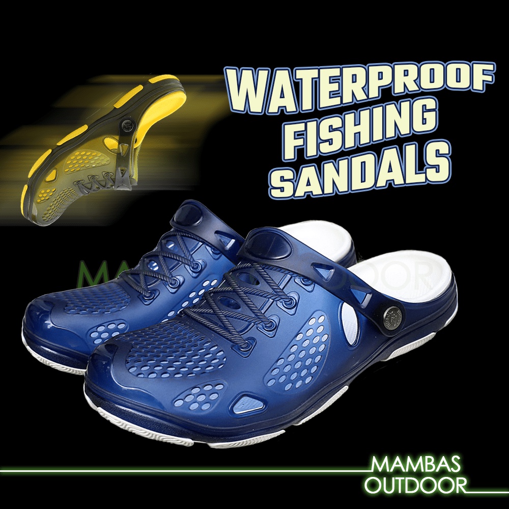 Outdoor Fishing Sandals Kasut Getah Mancing Barefoot Beach Quick