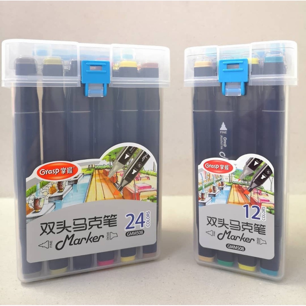 Graphit Twin Tip Marker Pen – Für Kunst & Design, Alkoholbasiert, Farbe Lapis