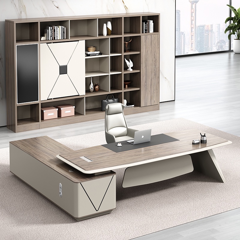 Office Desk Meja Pejabat Modern Simple Office Table Boss Desk Meja Boss ...