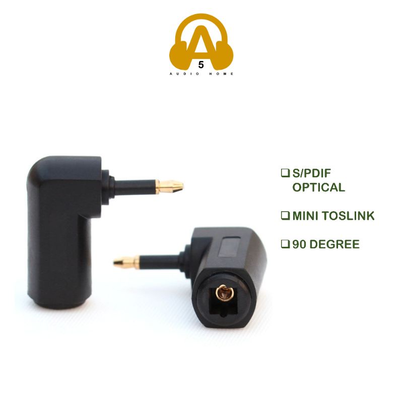 Mini Optical Audio Adapter 90 Degree Gold Plated Toslink to Mini ...