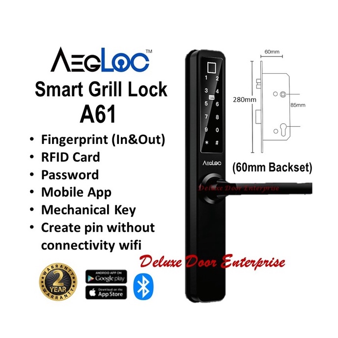 AEGLOC Smart Grille Lock A60 / Smart Grill Lock / smart gate lock