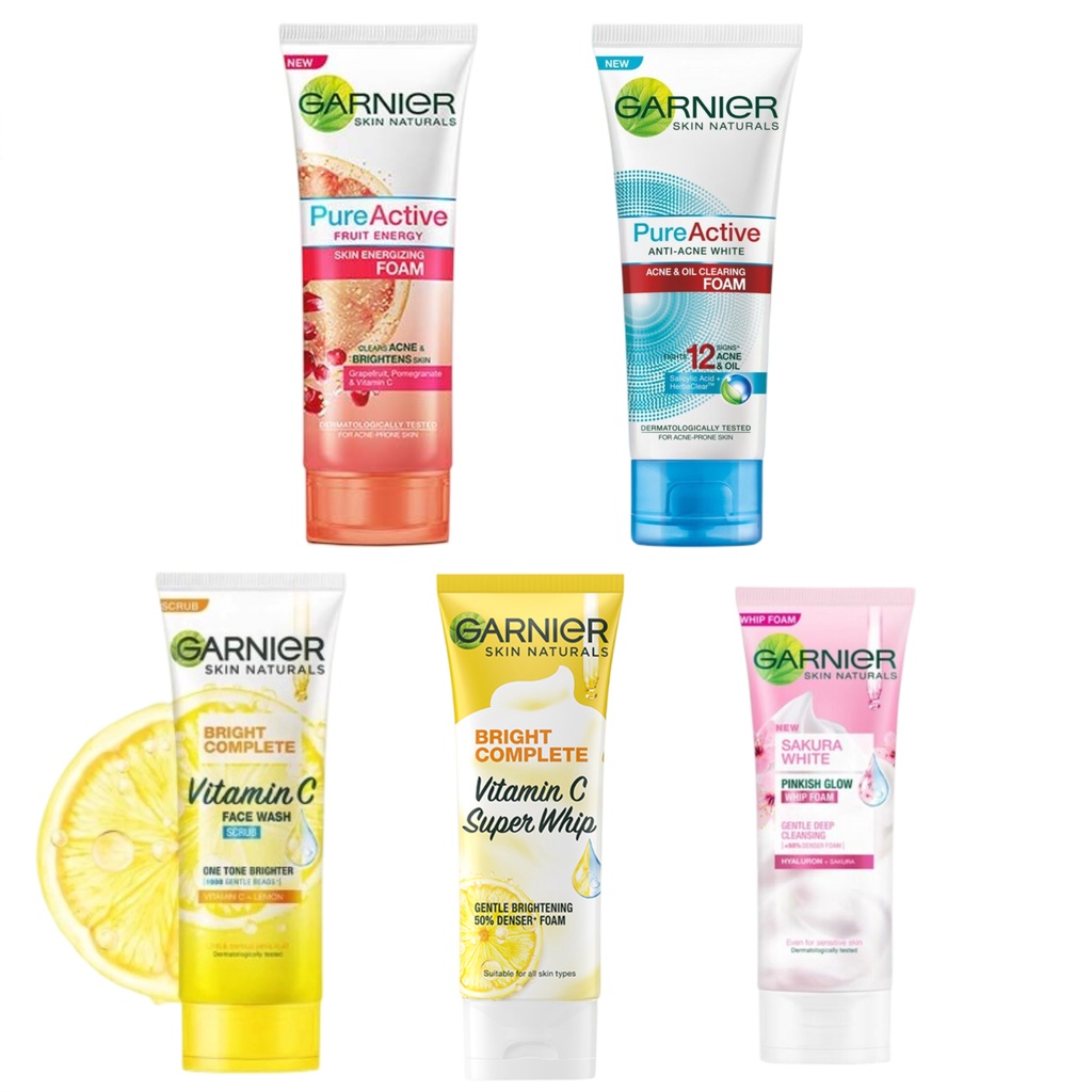 Garnier Pure Active Foam Vitamin C Face Wash Scrub Whip Foam Halal 卡尼尔