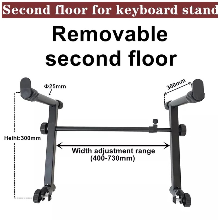 Double Tier Keyboard Stand Extension Arm Shopee Malaysia