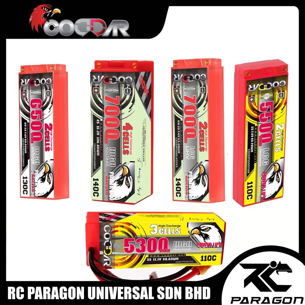 [Official 30 Days Warranty] Coddar Lipo Battery 2s 3s 4s High Voltage ...