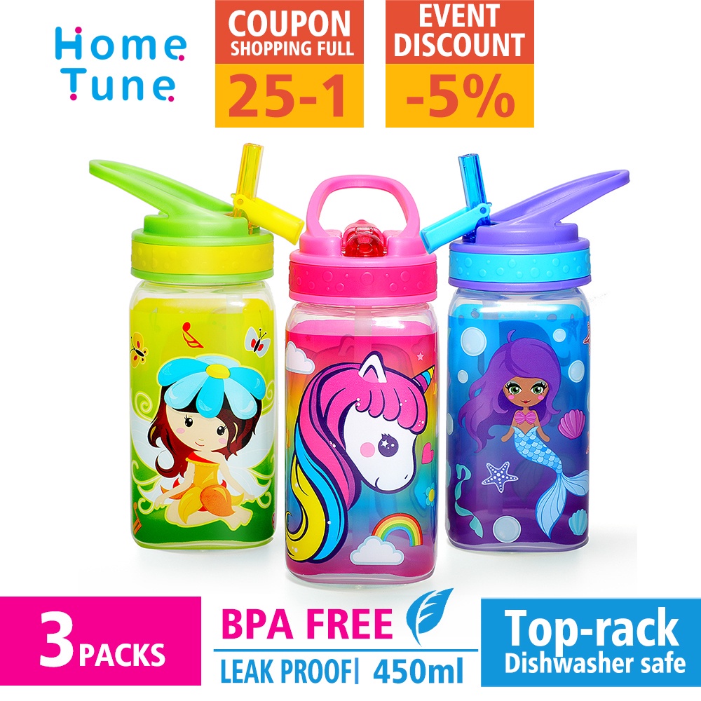 HOMETUNE [3-Pack] mini water bottle water bottle for kids kids bottle ...