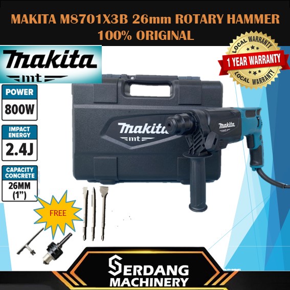 Makita MT M8701X3G Combination Hammer 800W / M8701B Rotary hammer 3in1 ...