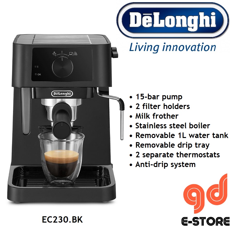 DeLonghi EcoDecalk Coffee Machine Descaler, DLSC202 DLSC500 Cleaning  Solutions Descaler Coffee Machine 200ml (2 times)