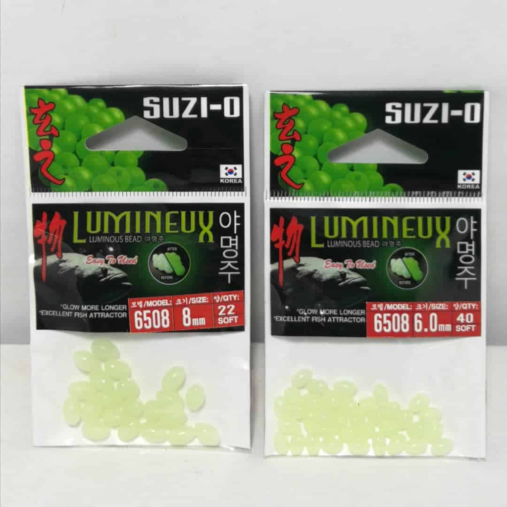SUZI-O LUMINEUX SOFT LUMINOUS BEAD 6508 FISHING TACKLES GLOW IN THE ...