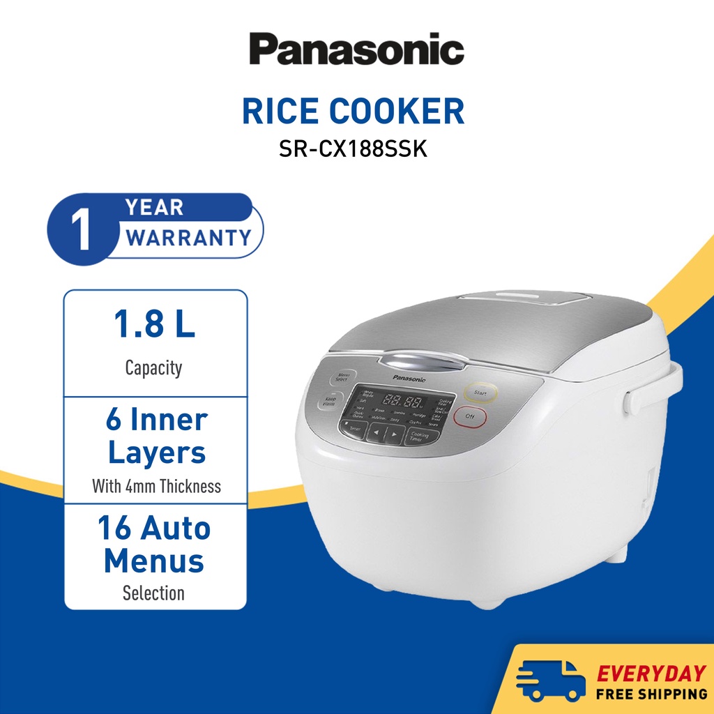 PANASONIC SR-CX188 Jar Rice Cooker 1.8L SR-CX188SSK 6 Layer Inner Pan ...