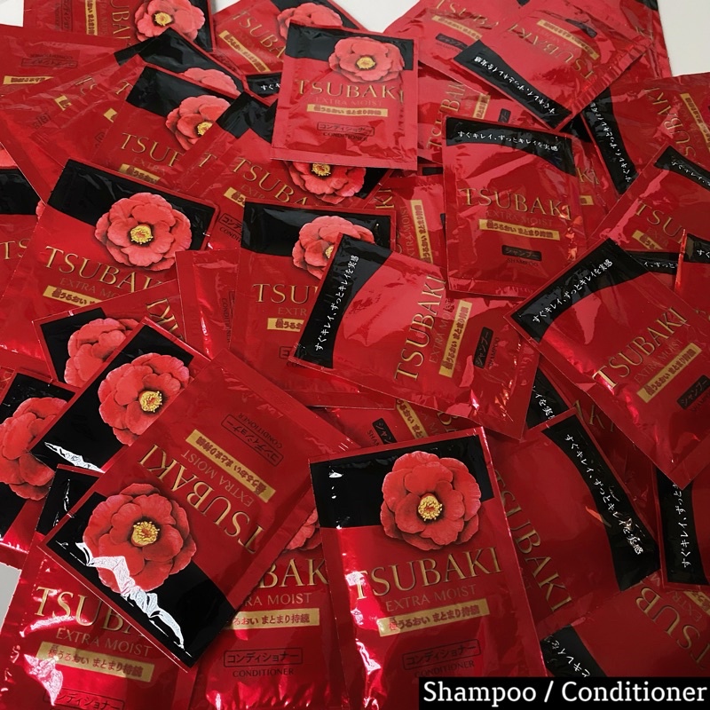 TSUBAKI Extra Moist Shampoo/Conditioner Mini Travel Pack 12ml | Shopee ...