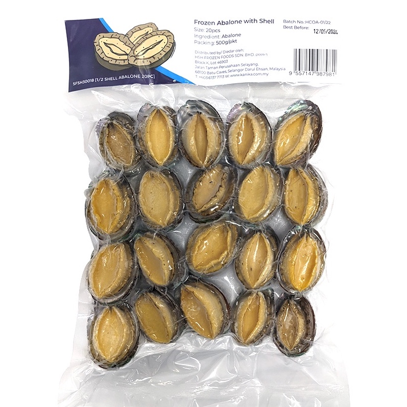 Premium Korean Half Shell Green Abalone 24pc.± Frozen Wild Caught L ...