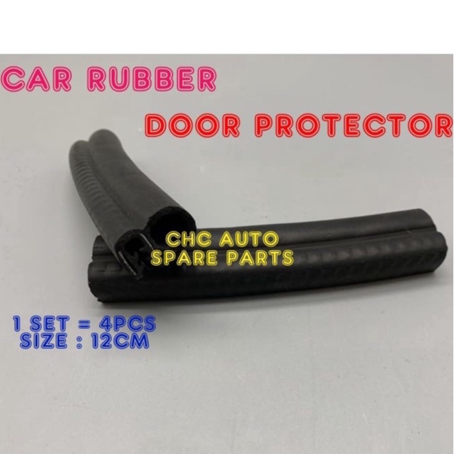 Car Rubber Door Protector Guard Trim Seal Lip Deflector Black Perodua
