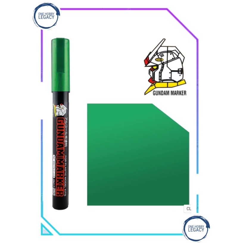 Mr. Hobby Gundam Marker Color Paint Gundam Marker Green Metallic GM18 ...