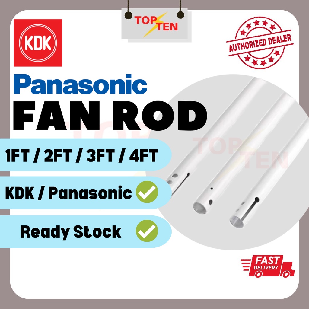 Kdk Panasonic Fan Rod Batang Kipas Siling Tambahan Ceiling Fan Downrod 1ft 2ft 3ft 4ft Fan Rod