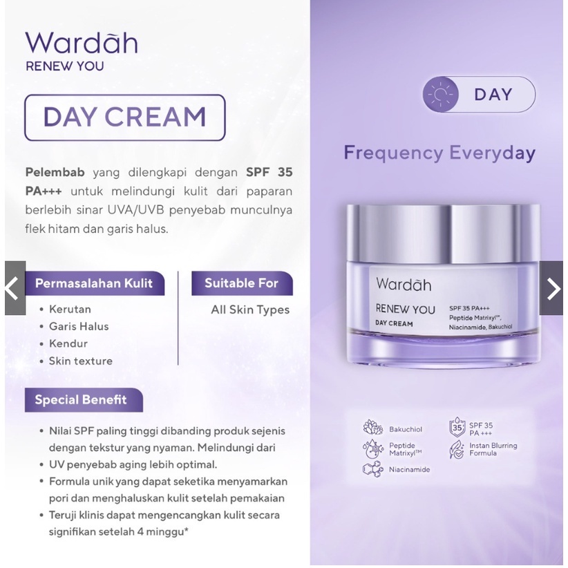 WARDAH RENEW YOU ANTI AGING DAY / NIGHT CREAM 30G | Shopee Malaysia