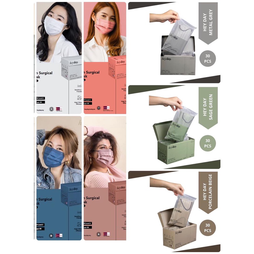 HEYDAY Malaysia Disposable Surgical Face Mask 4ply(Mask on Malaysia ...
