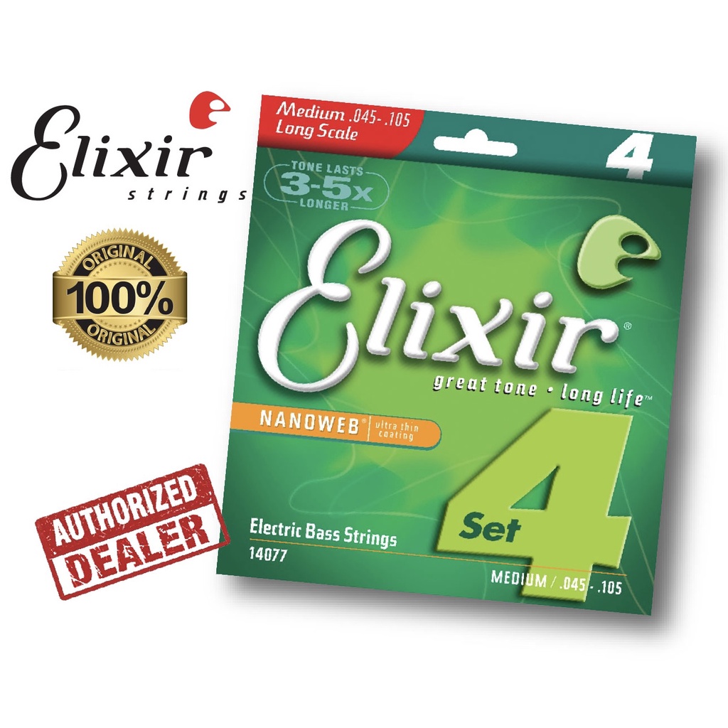 Elixir nanoweb deals bass strings