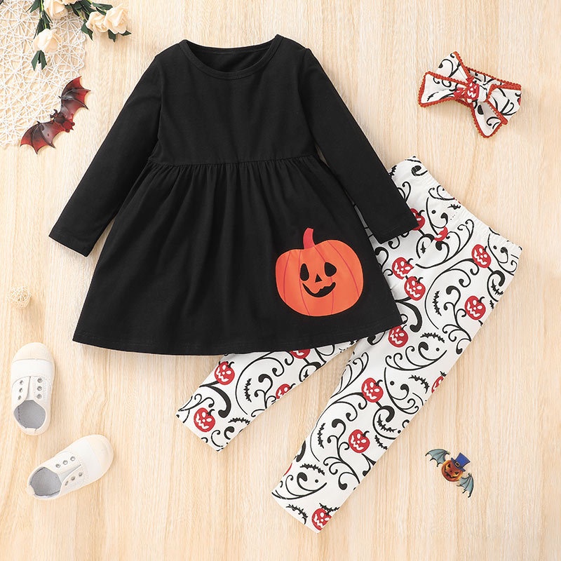 3Pcs Set Baju Budak Perempuan 1-6 Tahun Birthday Baby Girl Halloween ...