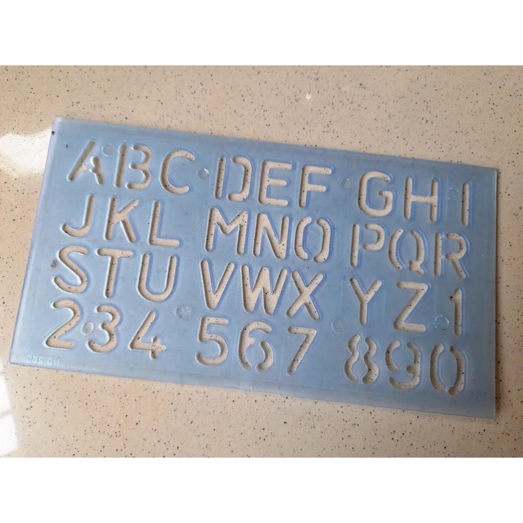 Alphabet Letter Ruler Number 19.5x10.5cm Template No. 250 | Shopee Malaysia