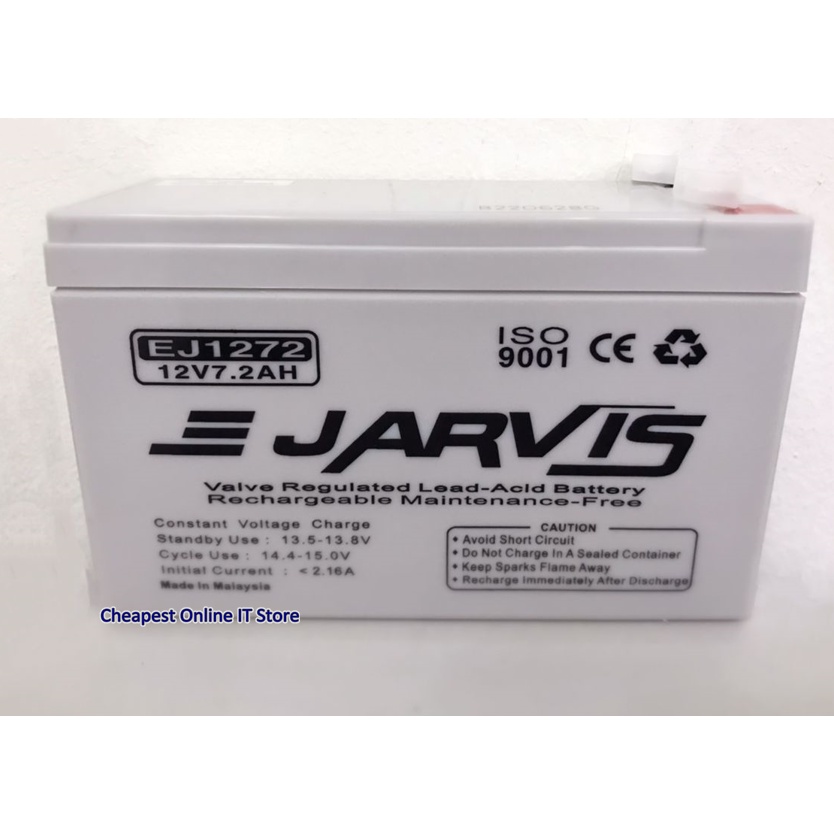 E Jarvis 12v7.2ah Rechargeable Autogate Battery FP1272 Shopee Malaysia