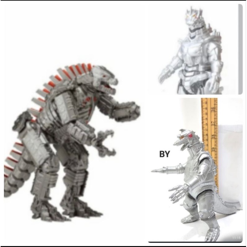 Godzilla gozilla silver mecha robot figure | Shopee Malaysia