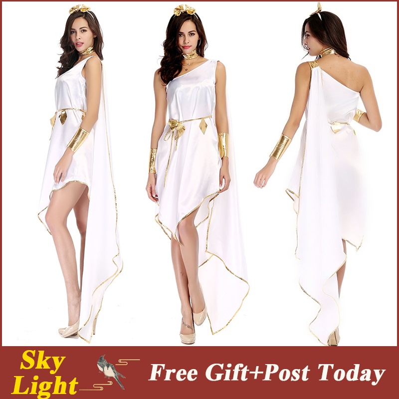 Halloween Ladies Cleopatra Sexy Ancient Greece Goddess Costume Rome